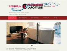 Tablet Screenshot of plomberielafortune.com